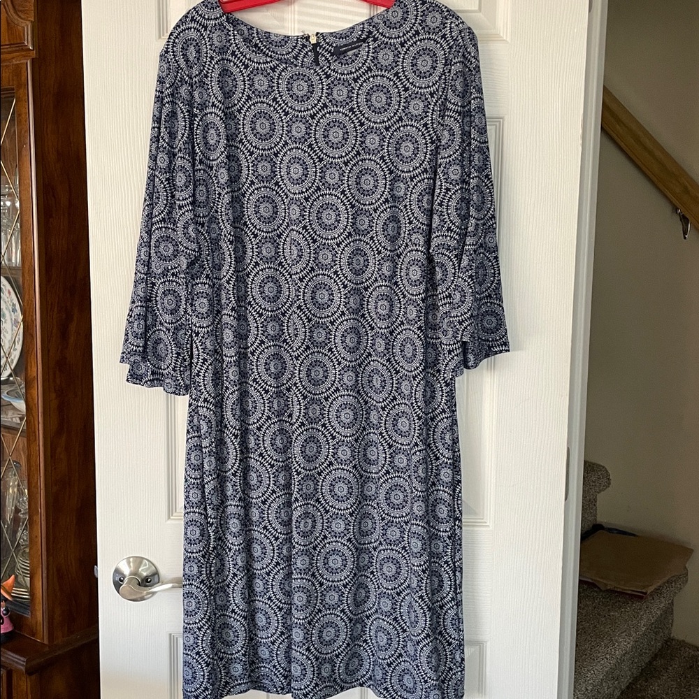 Tommy Hilfiger Navy and White Floral Dress size 18 w